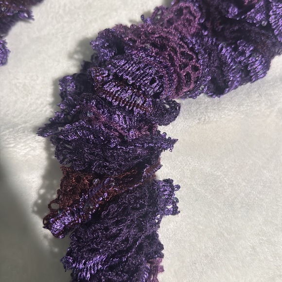 Purple Ruffled Scarf - Picture 2 of 2